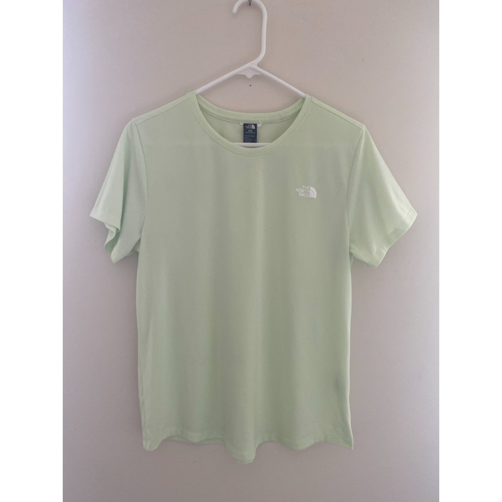 The North Face Womens FlashDry T Shirt Green Short Sleeve Athletic Top Size L